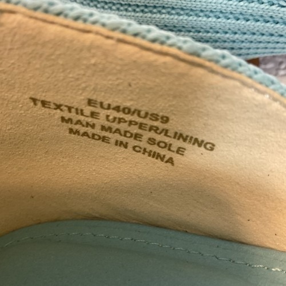 NWOT Vivaia Melia Pointed-Toe Knit‎ D'Orsay Comfortable Blue Flats Women 9 China - Picture 3 of 12